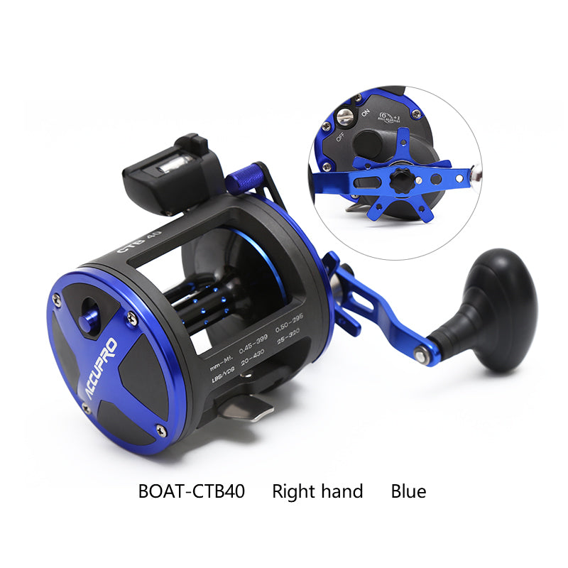 accupro fishing reel Drum Trolling Reel with Digital Counter LEFT/RIGHT HAND 12-18Kg Drag P – Fairiland Outdoor Technology