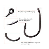 100pcs Carp Fishing TEFLON Coating Barbed Hooks TFSH-K Japan Brand Fishhook 2/4/6/8/10# w/ Hook Box