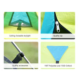 4 Person Family Travel Tent Anti Mosquito Camping Tent Sun Shelters Aluminum Pole Double Layer