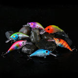 10pcs 6cm/11g Mini Minnow Fishing Lures 10 Colors with Lure Box