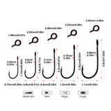 10pcs Teflon Coated Straight-shank Hook FH18SS2 Soft Worm Holder Barbed Carp Fishing Hook 2/4/6/8/10