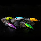 10pcs 7cm/15g Crank Bait 10 Color Even Mixed with Lure Box