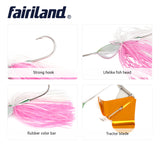 6pcs/Lot 20g Rotary Tractor Spinner Bait Metal Wobble Fishing Lures Carbon Steel Hook Lead Head