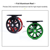 60mm Multi-color Full Aluminum Ice Fishing Reel Left/Right Handed CNC machined Ice Reel