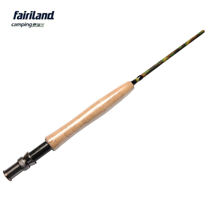 Fairiland Fly Fishing Rod Pole, IM7 Carbon Fiber Blanks 5 Piece Cork Handle  with Carry Bag and Spare Top-end Section Fast Action Super Compact for  Freshwater Saltwater Travel Surf Beach Fishing, Rods 