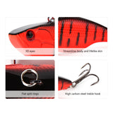 10pcs 7cm/16g VIB Fishing Lures Two Treble Hooks ABS Plastic Artificial Sinking Hard Bait