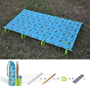 80kg Bearing Weight Kids Portable Folding Camping Bed Cot Sleeping Outdoor Mat Oxford Cloth