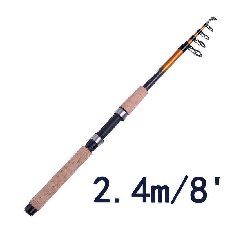 Milerong Fishing Rod and Reel Combo, Carbon Fiber Telescopic Fishing Pole  7.8' L