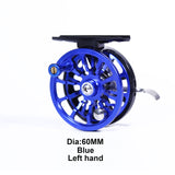 60mm Multi-color Full Aluminum Ice Fishing Reel Left/Right Handed CNC machined Ice Reel