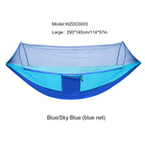 1-2 Person Camping Mosquito Net Parachute Hammock Hanging Sleeping Bed