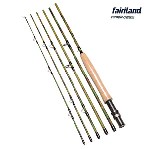 Fairiland 5/6 2.7m Portable Camouflage Fly Fishing Rod 6 Sec IM7 Carbon Fly Fishing Pole Cork Handle