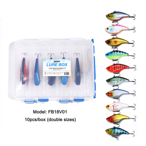 10pcs 7cm/16g VIB Fishing Lures Two Treble Hooks ABS Plastic Artificia –  Fairiland Outdoor Technology