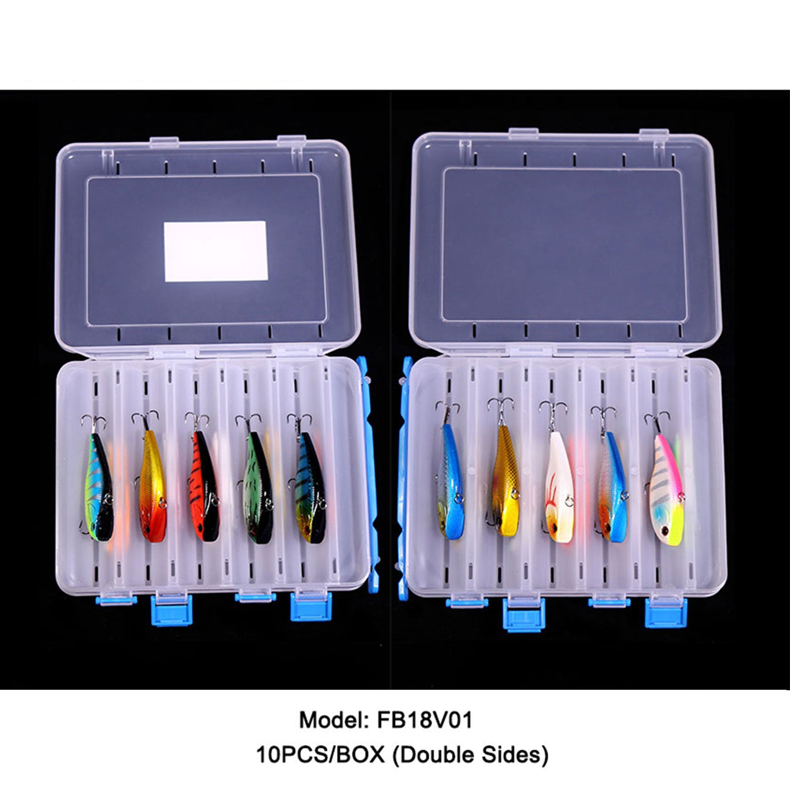 VGEBY Fishing Lure Box, Plastic Anti Lost Double Sided Lure