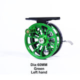 60mm Multi-color Full Aluminum Ice Fishing Reel Left/Right Handed CNC machined Ice Reel