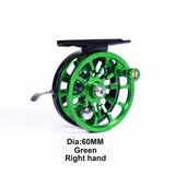 60mm Multi-color Full Aluminum Ice Fishing Reel Left/Right Handed CNC machined Ice Reel