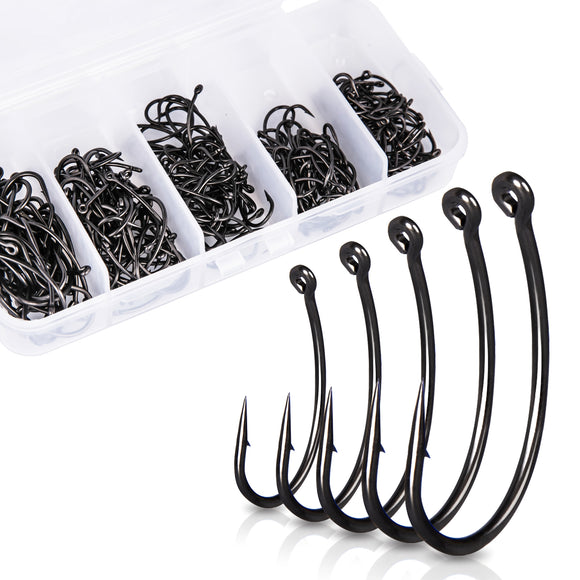 250pcs Barbed Fishing Hook Carp Hook High Carbon Steel Fishhook TFSH-G