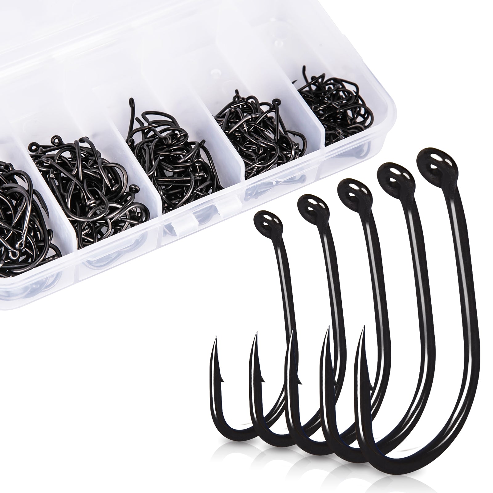 barbed fish hooks 250pcs TEFLON Single Barbed Fishing Hooks Carp Fishhooks TFSH-K – Fairiland Outdoor Technology