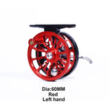 60mm Multi-color Full Aluminum Ice Fishing Reel Left/Right Handed CNC machined Ice Reel