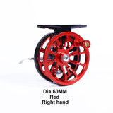 60mm Multi-color Full Aluminum Ice Fishing Reel Left/Right Handed CNC machined Ice Reel