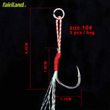 Taiwan BKK High Carbon Steel Barbed Light Jigging Assist Hooks 10/12/14/16# 20KG Boat Fishing Hooks