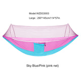 1-2 Person Camping Mosquito Net Parachute Hammock Hanging Sleeping Bed