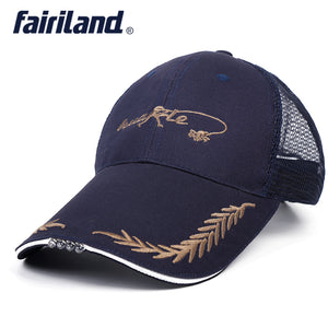 Cotton with Breathable Mesh 4LED Lights Baseball Cap Outdoor Night Reading Jogging Fishing Hat