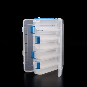 12 Slots Double Side Transparent Fishing Tackle Box Plastic Lure Bait Storage Case