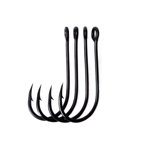 10pcs Teflon Coated Straight-shank Hook FH18SS2 Soft Worm Holder Barbed Carp Fishing Hook 2/4/6/8/10