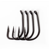 100pcs Teflon Coated Barbed Fishing Hooks Carbon Steel Carp Hook BNR