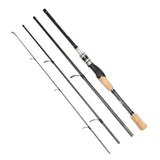 4 Sec 2.1-2.4m Travel Lure Fishing Rod M Portable 8-layer Carbon Blank Casting/Spinning Fishing Pole