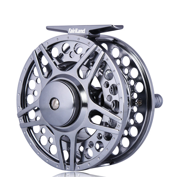 ANGLER DREAM 3/4 5/6 7/8 WT Silver reel and orange line Fly Reel with Line  Combo Aluminum Alloy Large Arbor Fly Fishing Reels