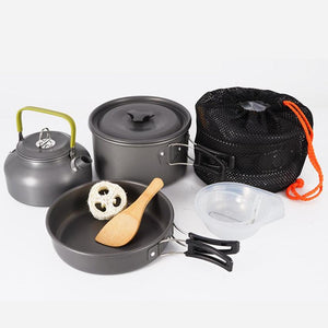 Outdoor Aluminum Camping Cookware Kit Cooking Set Travelling Hiking Picnic BBQ Tableware
