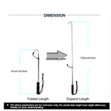 120cm Retractable Telescopic Sea Fishing Gaff Stainless Steel Sharp Spear Hook Aluminum Body