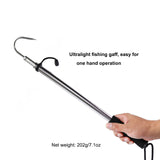 4FT Retractable Telescopic Sea Fishing Gaff Stainless Steel Sharp Spear Hook-USA